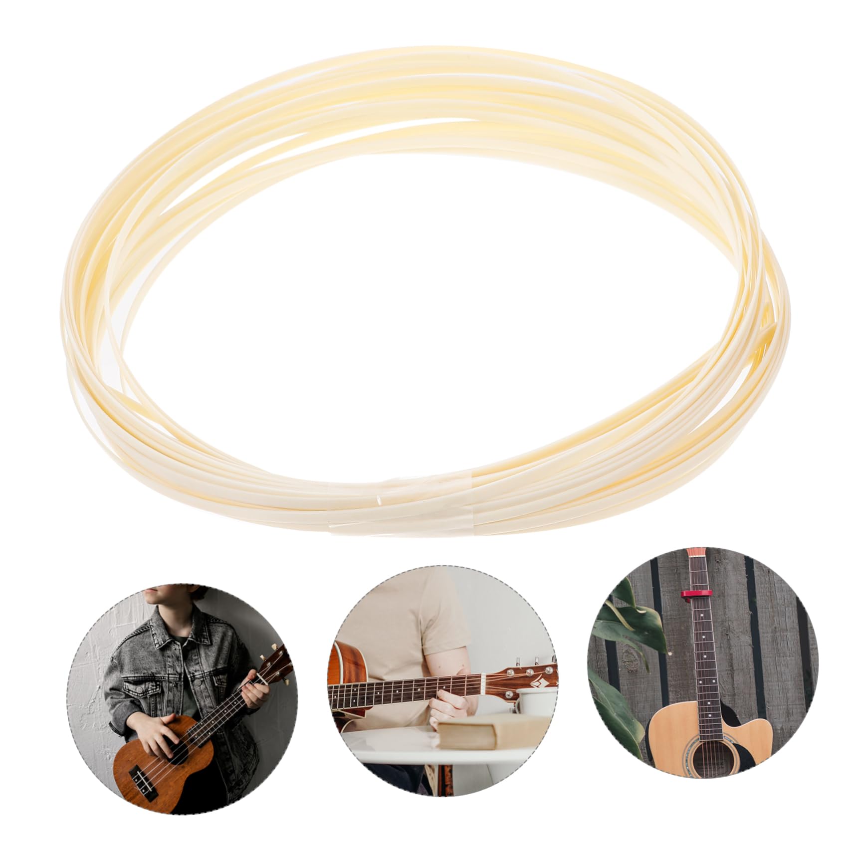 NULYLU Abs Guitar Binding 10pcs Inlay Strips for Guitar Body Decor 1650mm Length Scratch-resistant Easy Fit