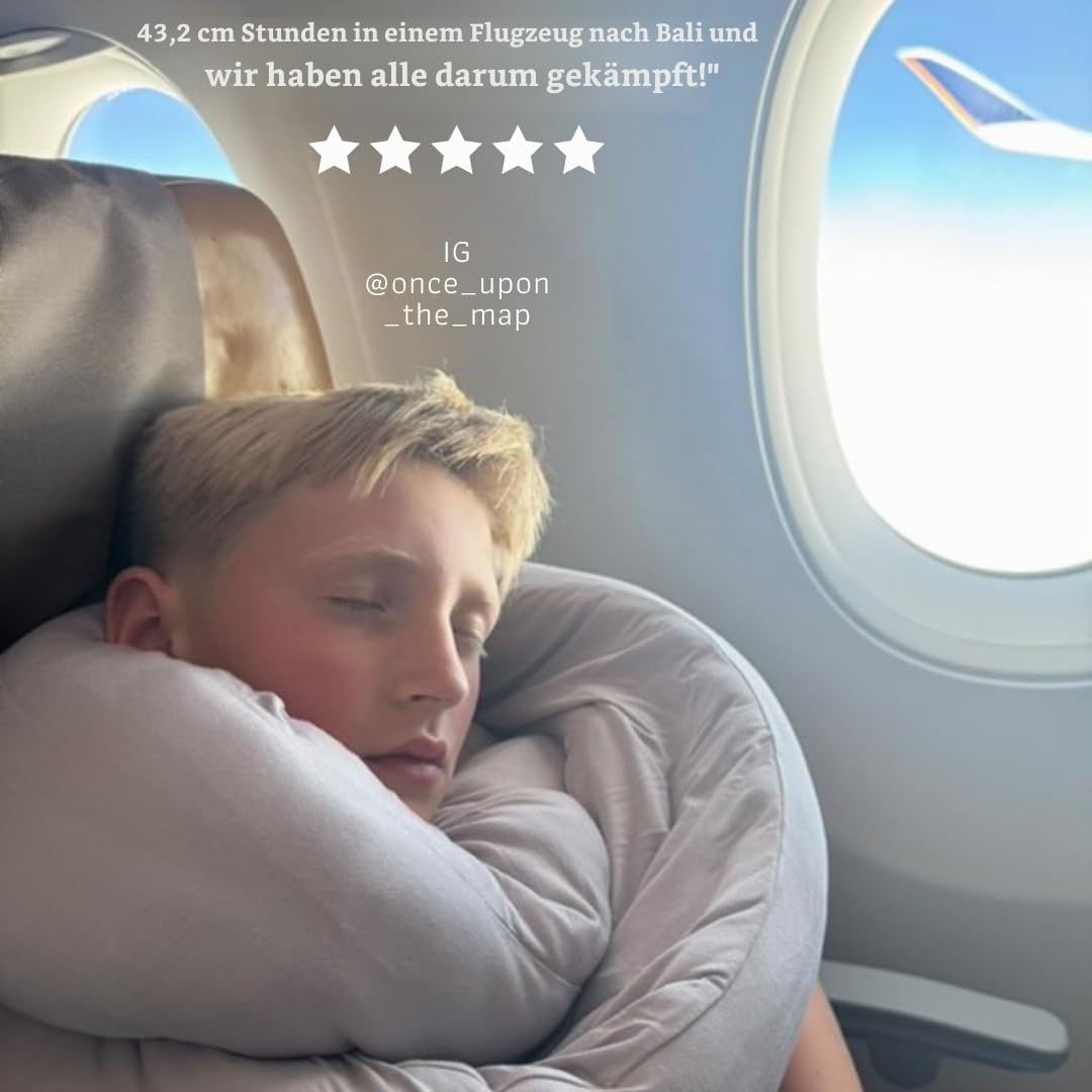 Reisekissen - 2-in-1 Wahrscheinlich das vielseitigste Kissen der Welt! Ultra weich & atmungsaktiv 100% Bambus-Viskose Luxusmaterial | Nackenkissen für Reisen | Reisekissen für Flugzeug