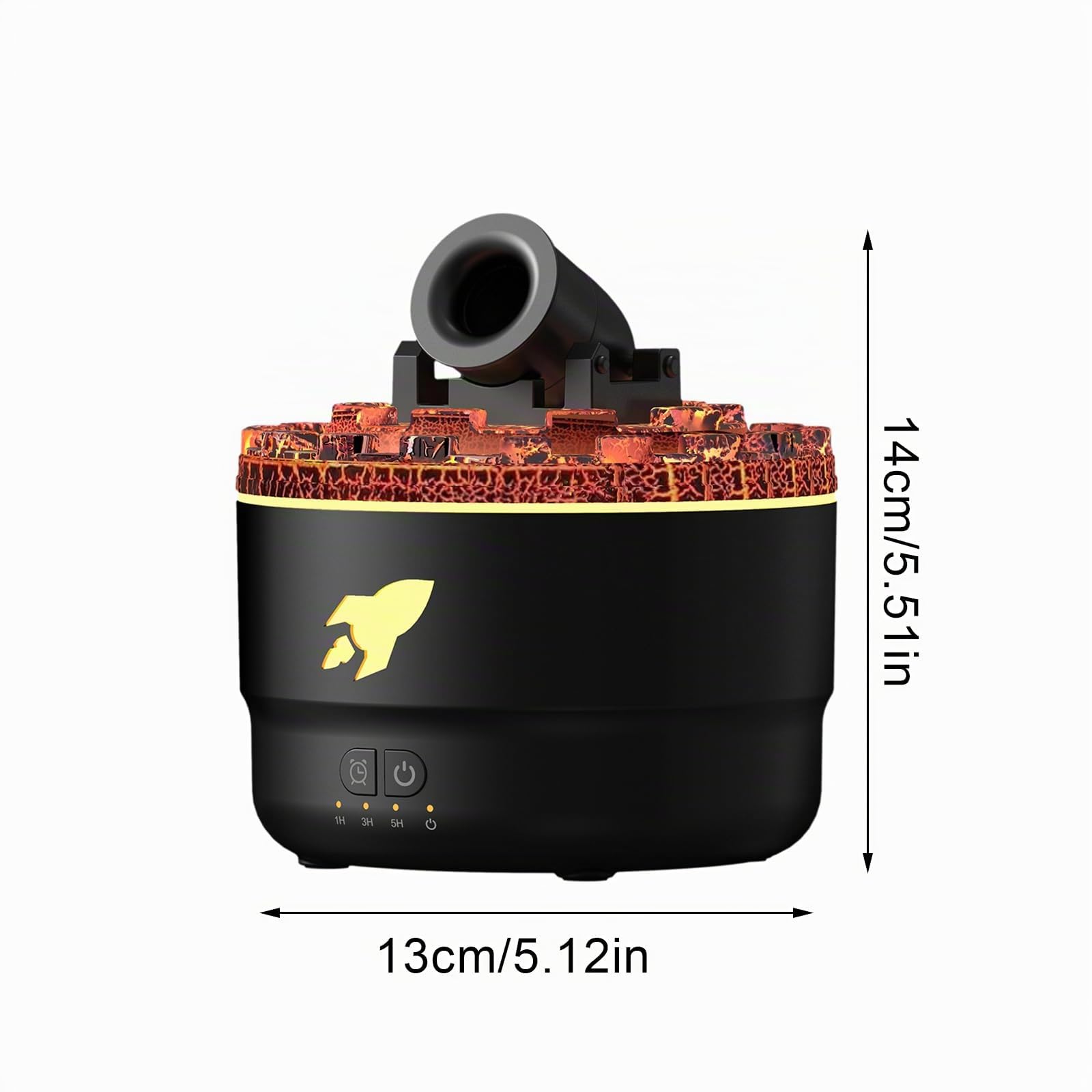 Cannon Blast Aroma Humidifier, 280ml Diffusore di Aromi Umidificatore Ambiente con luci LED, design a torretta, serbatoio grande, 7 colori, per casa, ufficio, hotel