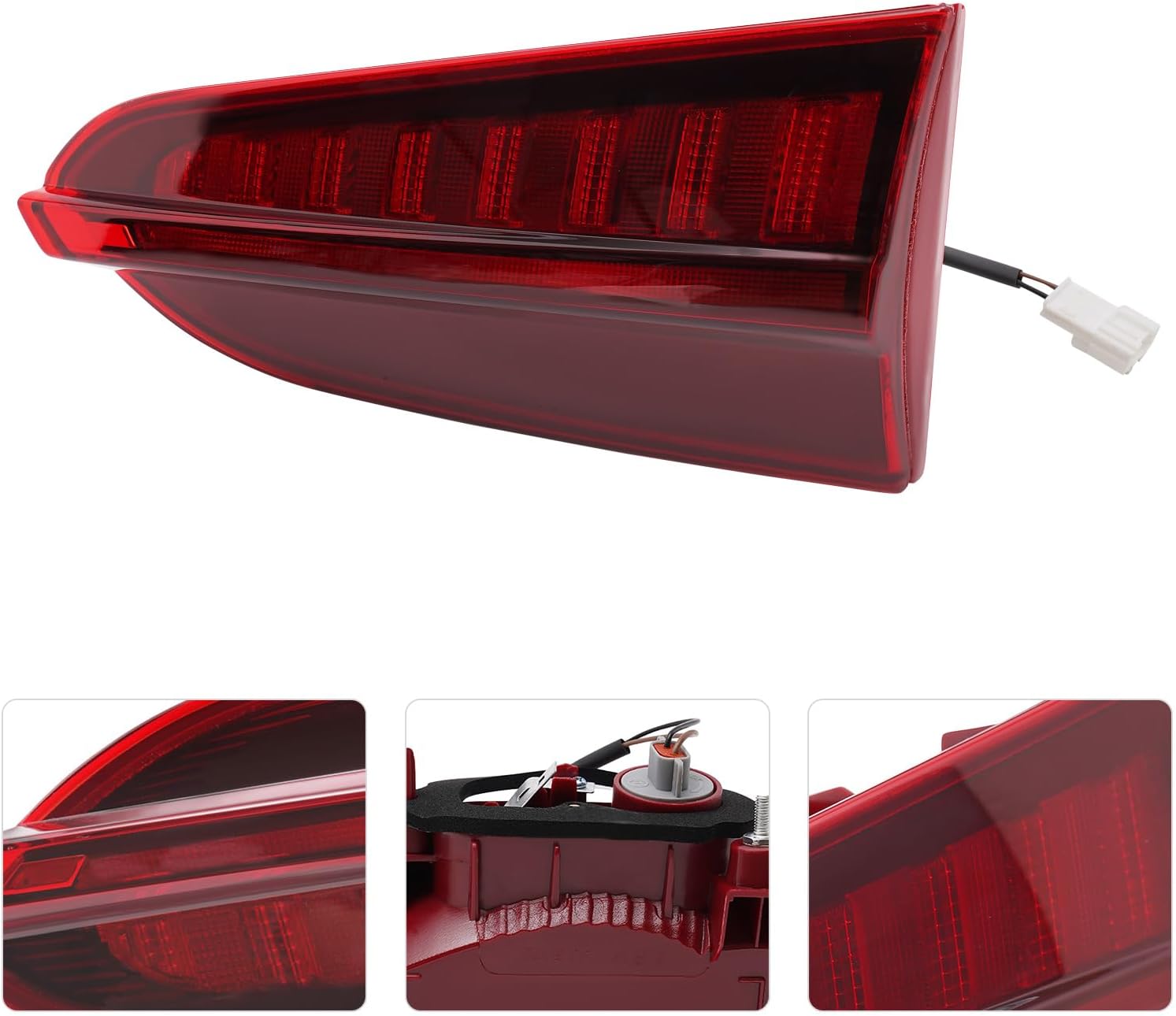 Fits 2022 2023 2024Hyundai Santa Fe Tail Light Assembly, Right Passenger Side Replacement, Halogen Rear Tail Brake Lights Lamp 92403-S2500,92403S2500, Red, Clear