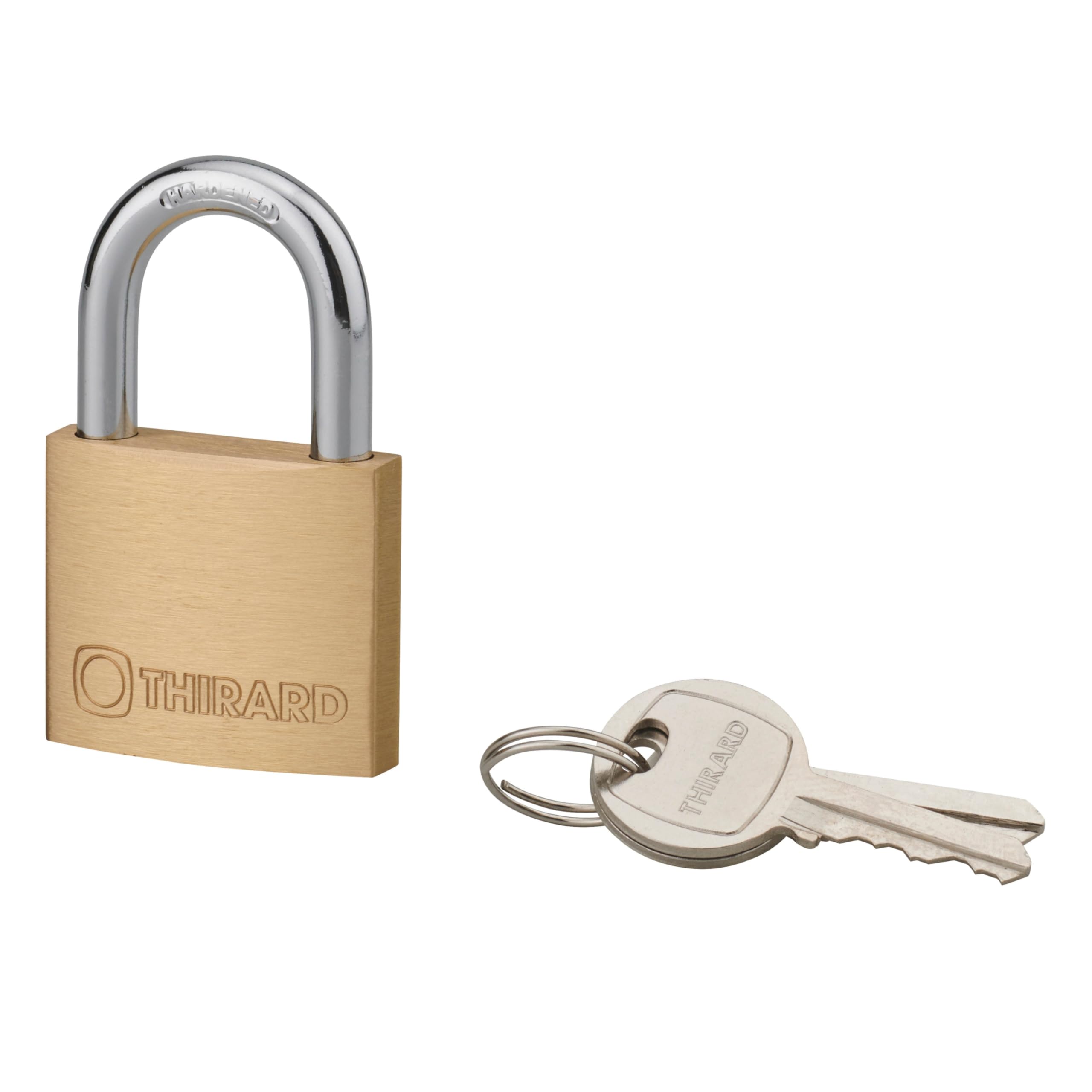 THIRARD Type-1 Brass Padlock – Heavy-Duty, Weatherproof Security Lock with Reinforced Pin Mechanism – Keyed Alike for Sheds, Lockers, Gates & More – Durable, Corrosion-Resistant, Single Pack