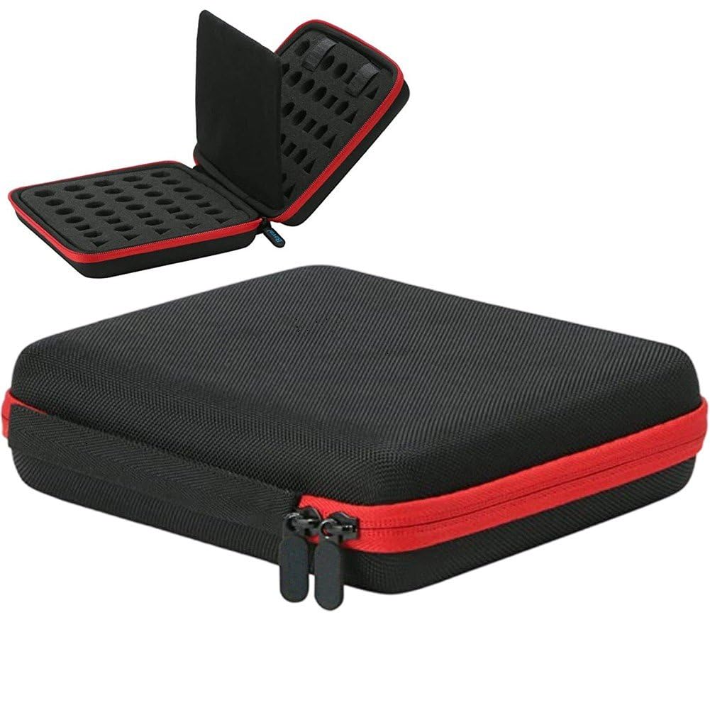 Fituenly Black Dice Case With Removable Slotted Tray For Storage Game Dice Carrying Holder Compatible With Dnd Role Playing And Other Table Games, Holds Up To 70 Dices
