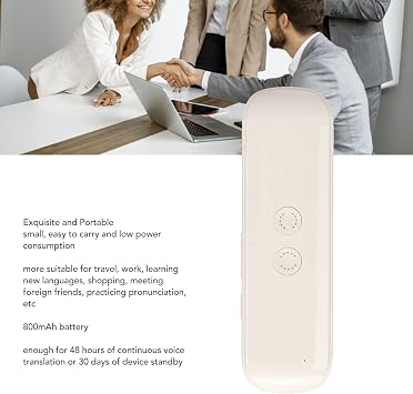 G5 PRO Language Translator Device, Portable Two Way Voice Interpreter 144 Languages Intelligent AI Translation Devices in Real Time for Travel Work Learning (White)