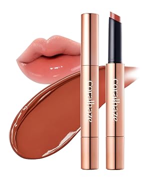 CORALHAZE Volumizing Lip Fondue 03 Comfy, Melting Lip Balm, Honey Jelly Glaze, Hydrating Glossy Plumper, High Shine Glass Glow Finish, Moisturizing Lip Oil Care, Korean Beauty Makeup