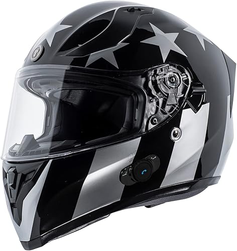 Miniatura 1 de TORC T15B - Casco integral de motocicleta con Bluetooth y gráfico