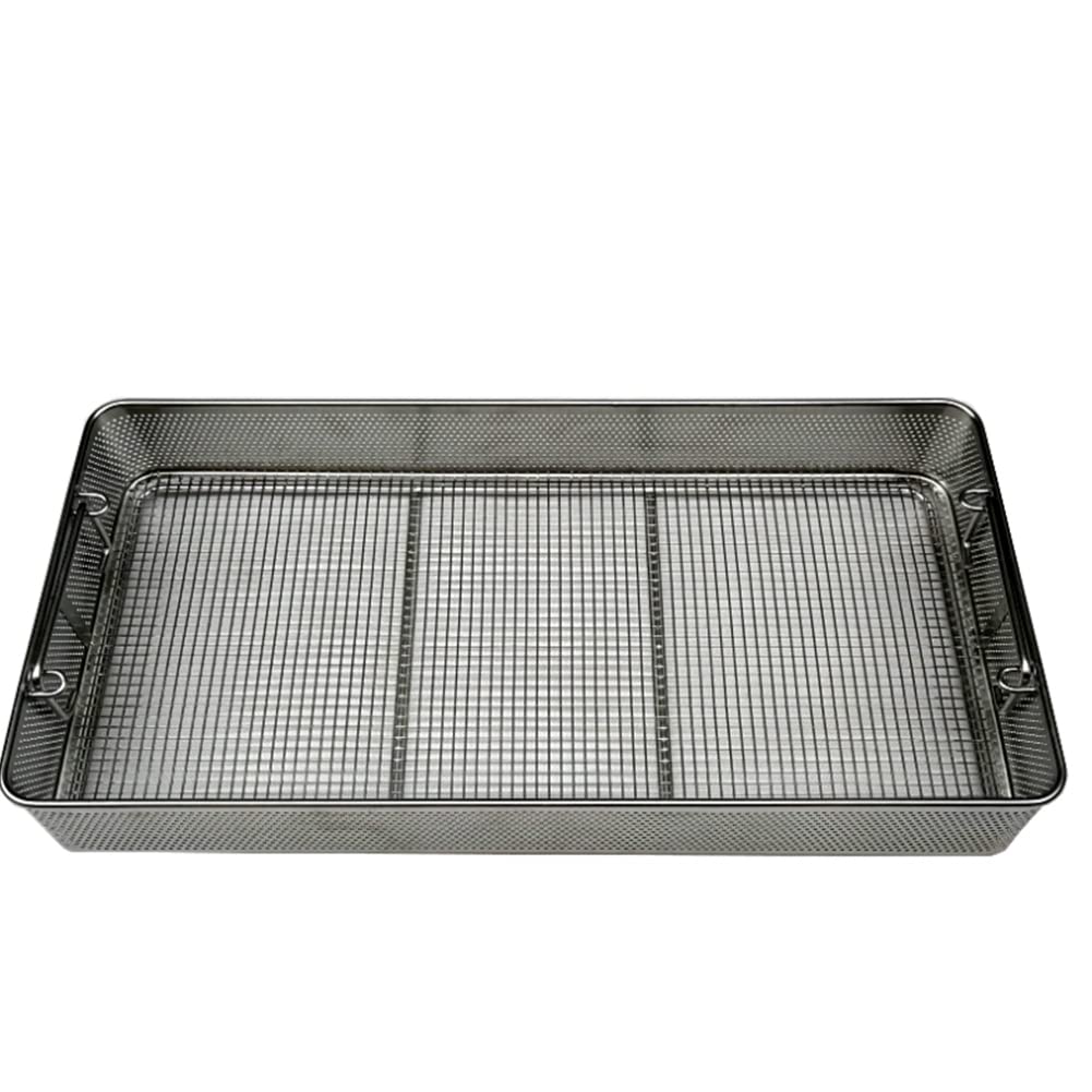 Cestello per la disinfezione del cestello per Il Lavaggio degli Strumenti Chirurgici in Acciaio Inossidabile 304, per Strumenti Chirurgici Medici dentali,30 * 25 * 7cm