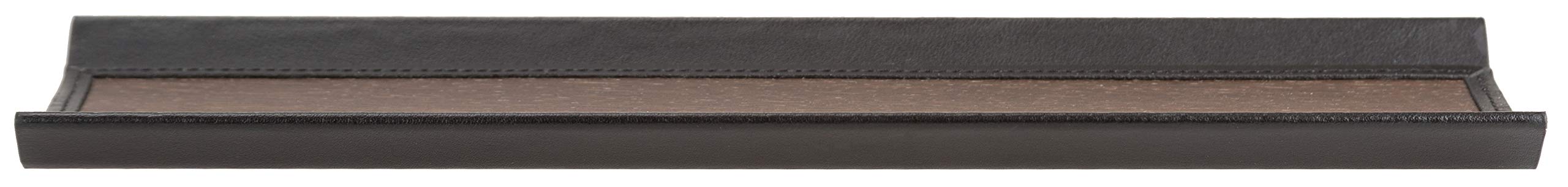 Sebastian Sturm Stifteschale RONNIE | Echtes Holz und Leder in Schwarz | Stiftschale Stiftablage