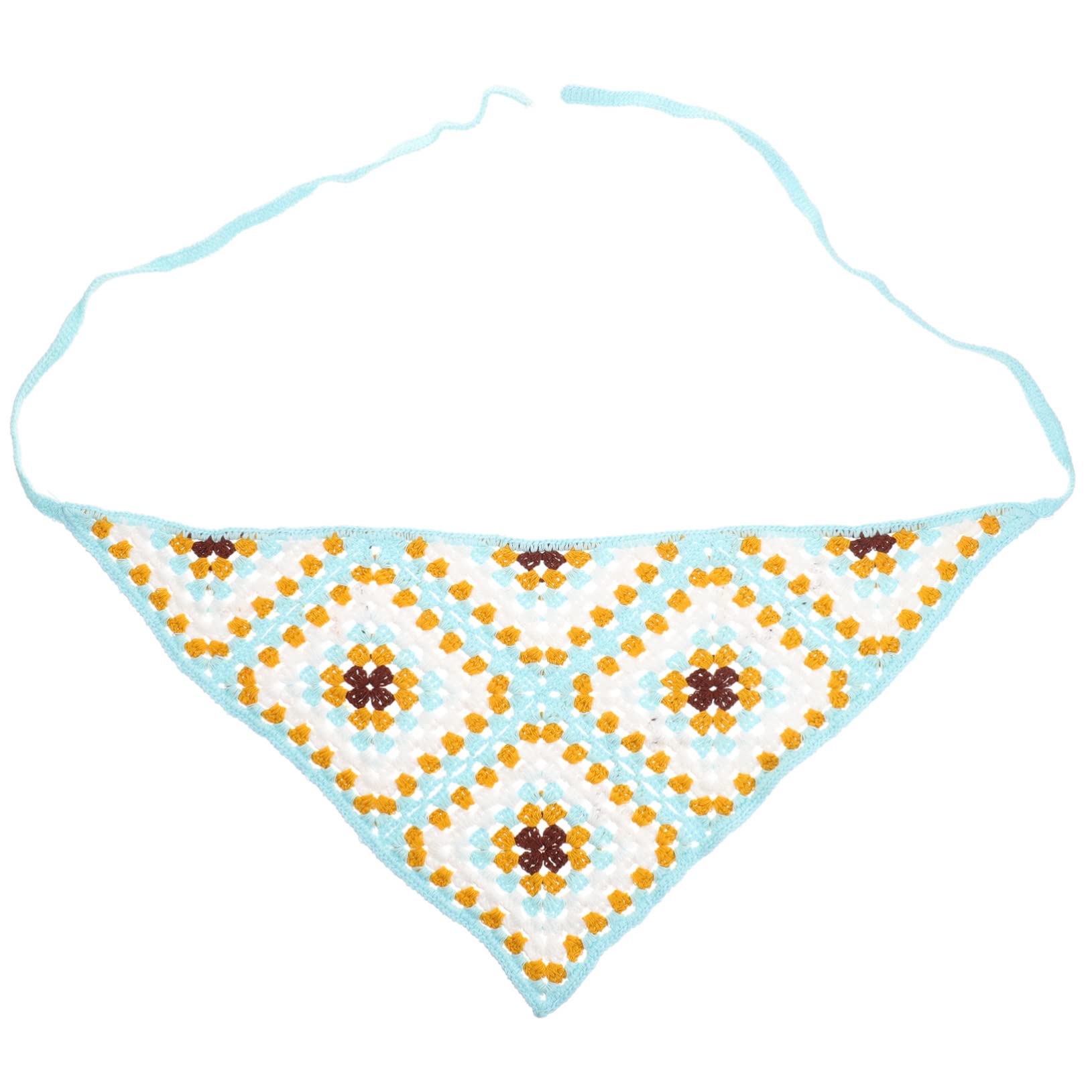 Healeved 3 Piezas diadema triangular diademas trenzadas lazos para el cabello de colores hair topper bandana turbantes pañuelo para la cabeza para mujer bufanda para el cabello tela Blue