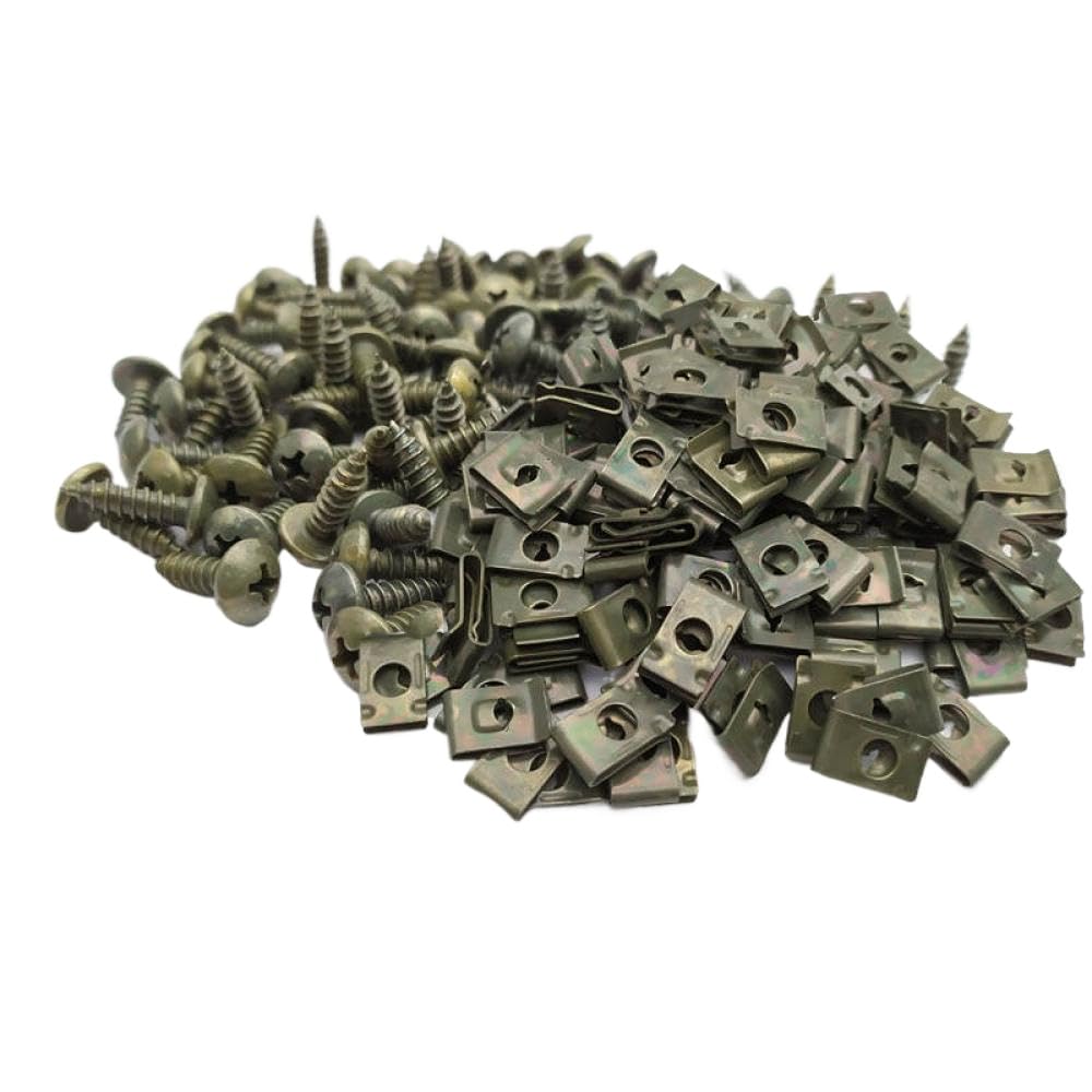 180 pezzi VITE MOTORCYCLE E ASPORTMENTO CLIP PER SCOOTTO AUTO EBIKE COPERTURA PROPRIETÀ DI COPERTURA METARIO VITE Auto -TAPPA