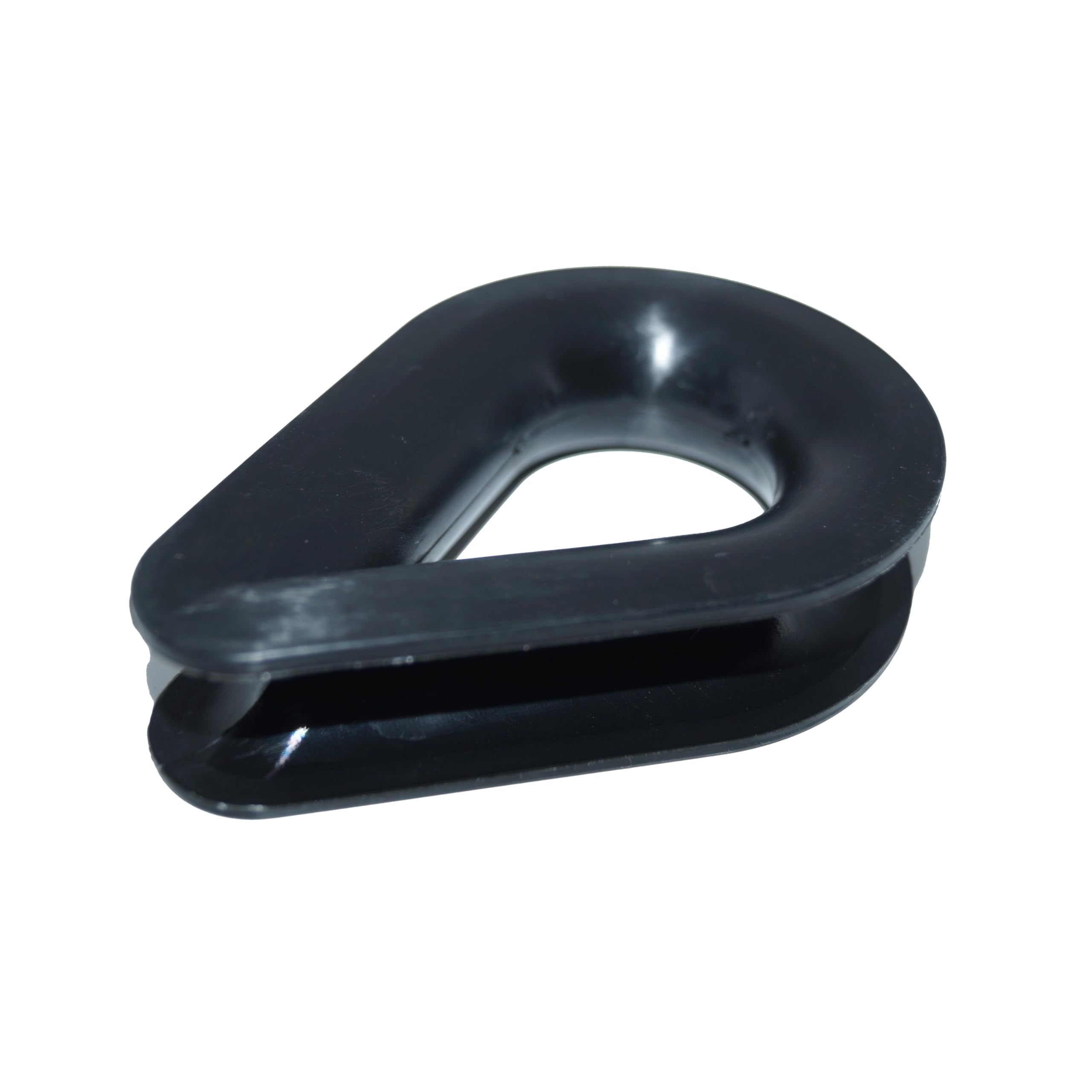 Guardacabos de 4 mm de plástico, 10 unidades, nailon para cable de alambre o cordaje, diámetro = 4 mm, guardacabos de nailon negro