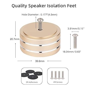 日本未発売！raw yaw media dizygote ステレオオシレーター Amazon | Monosaudio 4Pcs インシュレーター スピーカー