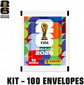 Kit 100 Envelopes de Figurinhas Copa do Mundo 2026