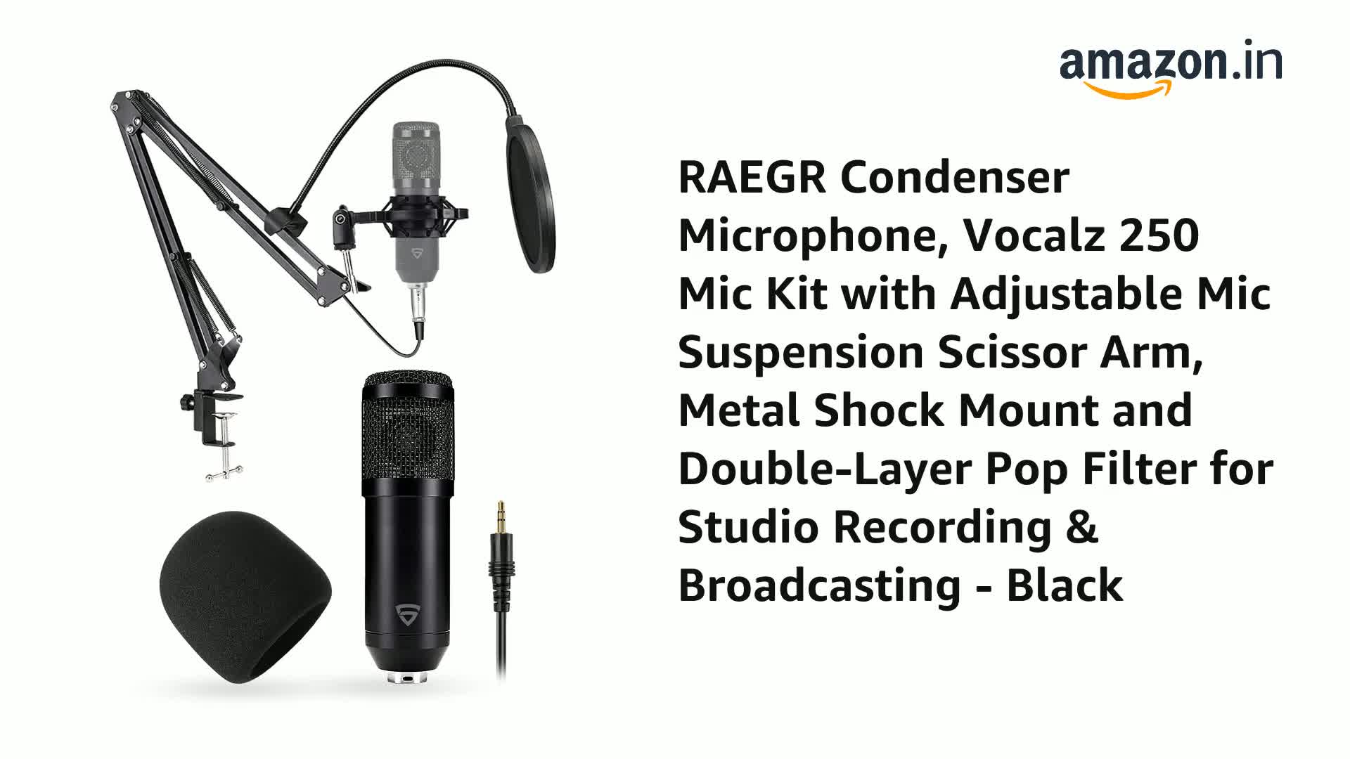 RAEGR Condenser Microphone | Vocalz 250 Mic Kit with
