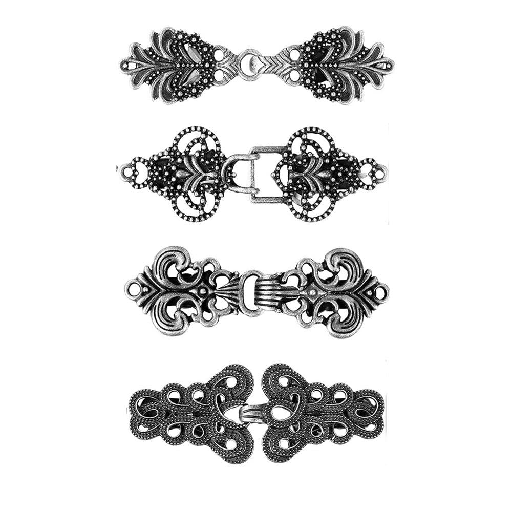 DOPENSPI Cardigan Clips 4-tlg Set - Vintage Metall Clips Für Pullover & Schals