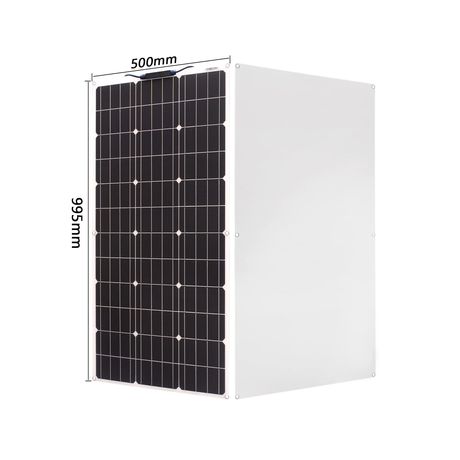 Pannello solare flessibile kit 100 W 12 V pannello solare caricabatterie con controller solare 10 A per roulotte, camper, auto e per caricare batterie da 12 V (100)