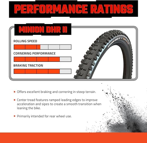 Miniatura 3 de Minion DHR II Mountain Bike Tire - Bundle with Cycle Crew Tire Lever  Excellent Braking and Cornering Traction in Steep Terrain