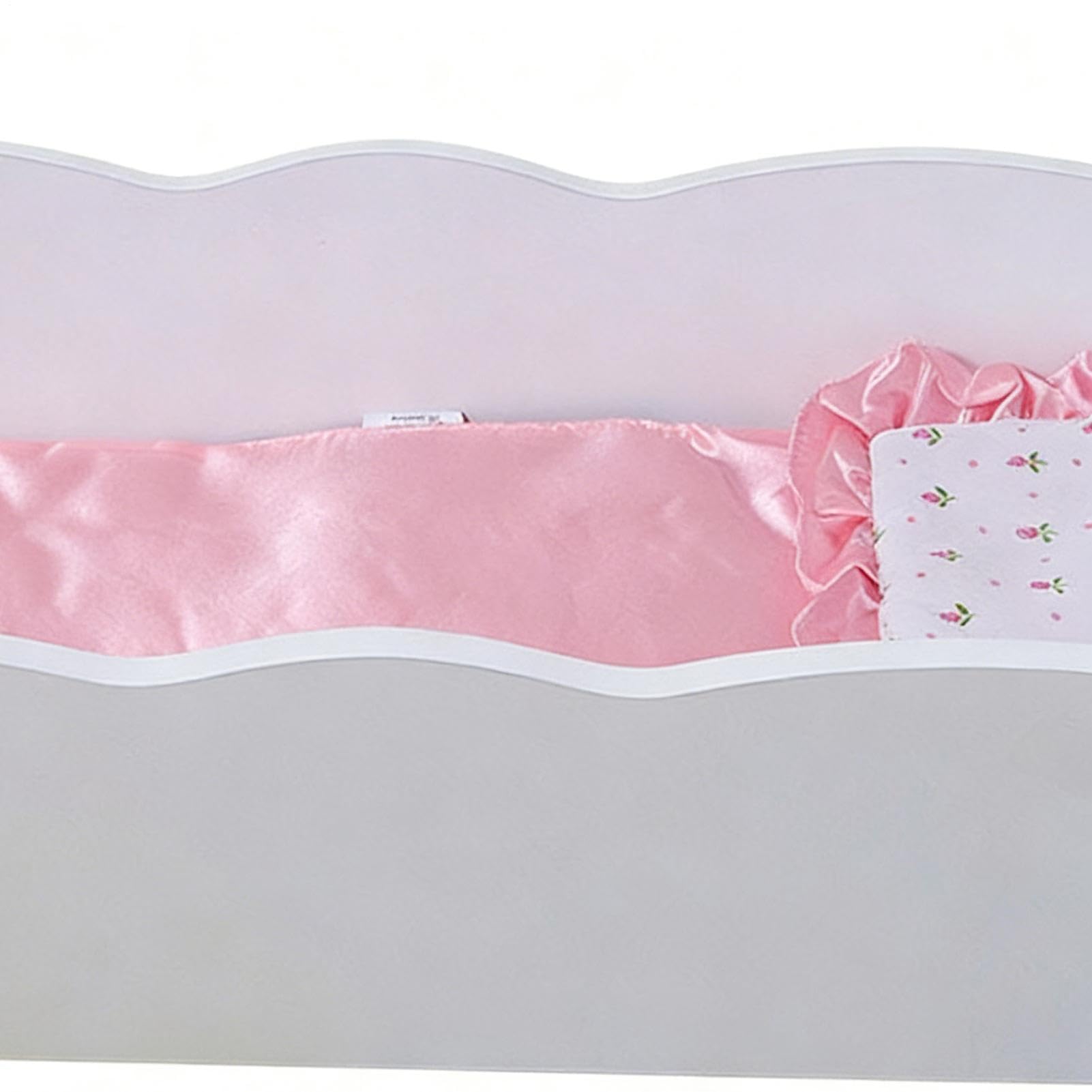 Cuna de madera para muñecas - Juego de juguetes para cama de muñecas, accesorio de almohada para colchón suave, muebles de cuna para dormir para niños, niños y niñas | Juego de rol imaginativo para gu