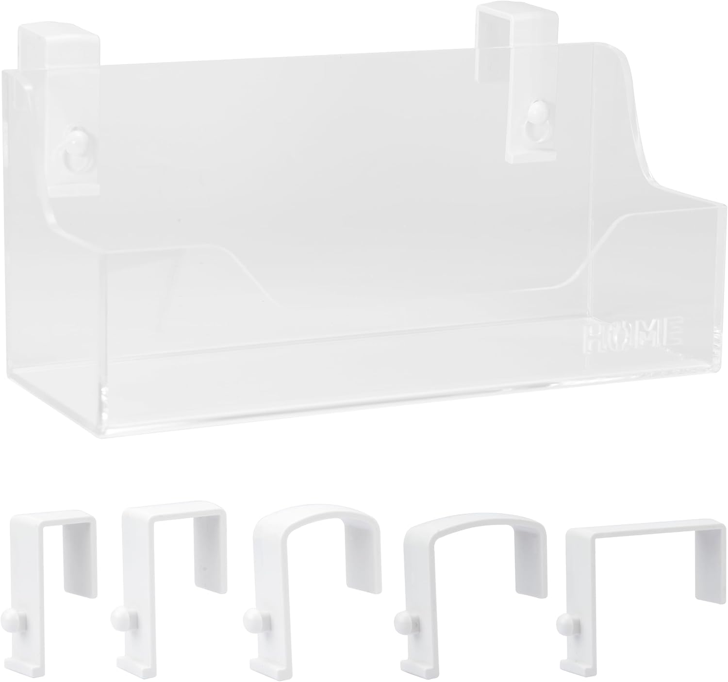 Bedside Caddy Hanging Storage Basket Little Size Plastic Beside Shelf Hang-on Storage Organizer for Collage Dorm Bunk Bed,Changing Table - Bedroom Essentials for Phone,Mini Speaker,Tissues (Clear)