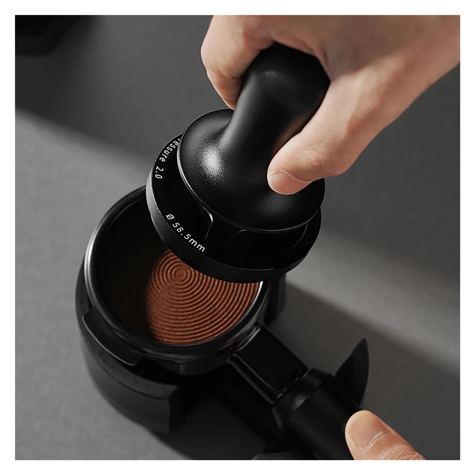 Tamper de café 51/53,35/58,5mm 30lb presión constante nivelador 3 resortes accesorios barista(58.5mm)