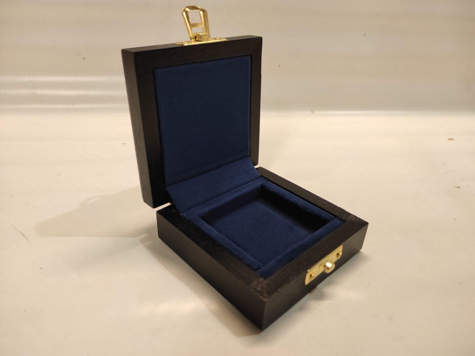 Estuche para Monedas certificadas y medallas, 1 Compartimento 50x50 mm, Madera Maciza Artesanal, Terciopelo a Elegir, numerado con Certificado, Hecho a Mano en Italia