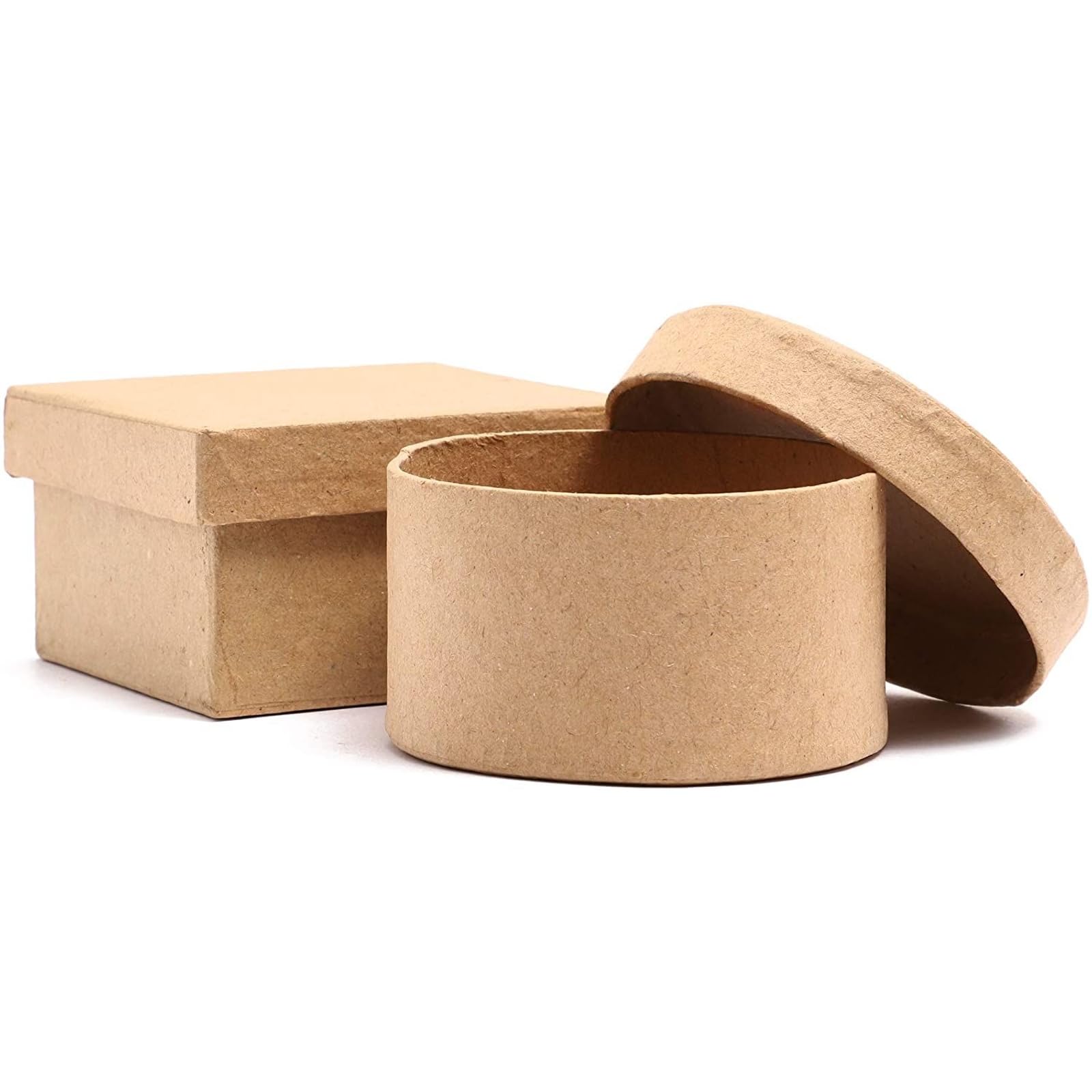 Amazon.com: Juvale 6-Pack Mini Paper Mache Boxes with Lids - Brown