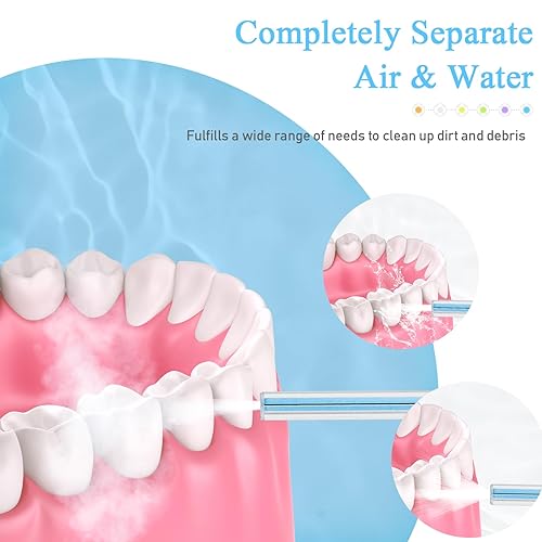 Miniatura 4 de ANNWAH 1000PCS Dental Desechable Aire Agua Spray Jeringa Boquillas Coloridas Puntas de AerosolizaciónTubos Uso Dental de la Oficina