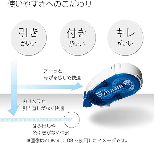 Miniatura 7 de KOKUYO Recambio de cinta adhesiva para álbumes de recortes, paquete de 15 rodillos de cinta de doble cara de 52.5 pies x 0.33 pulgadas para