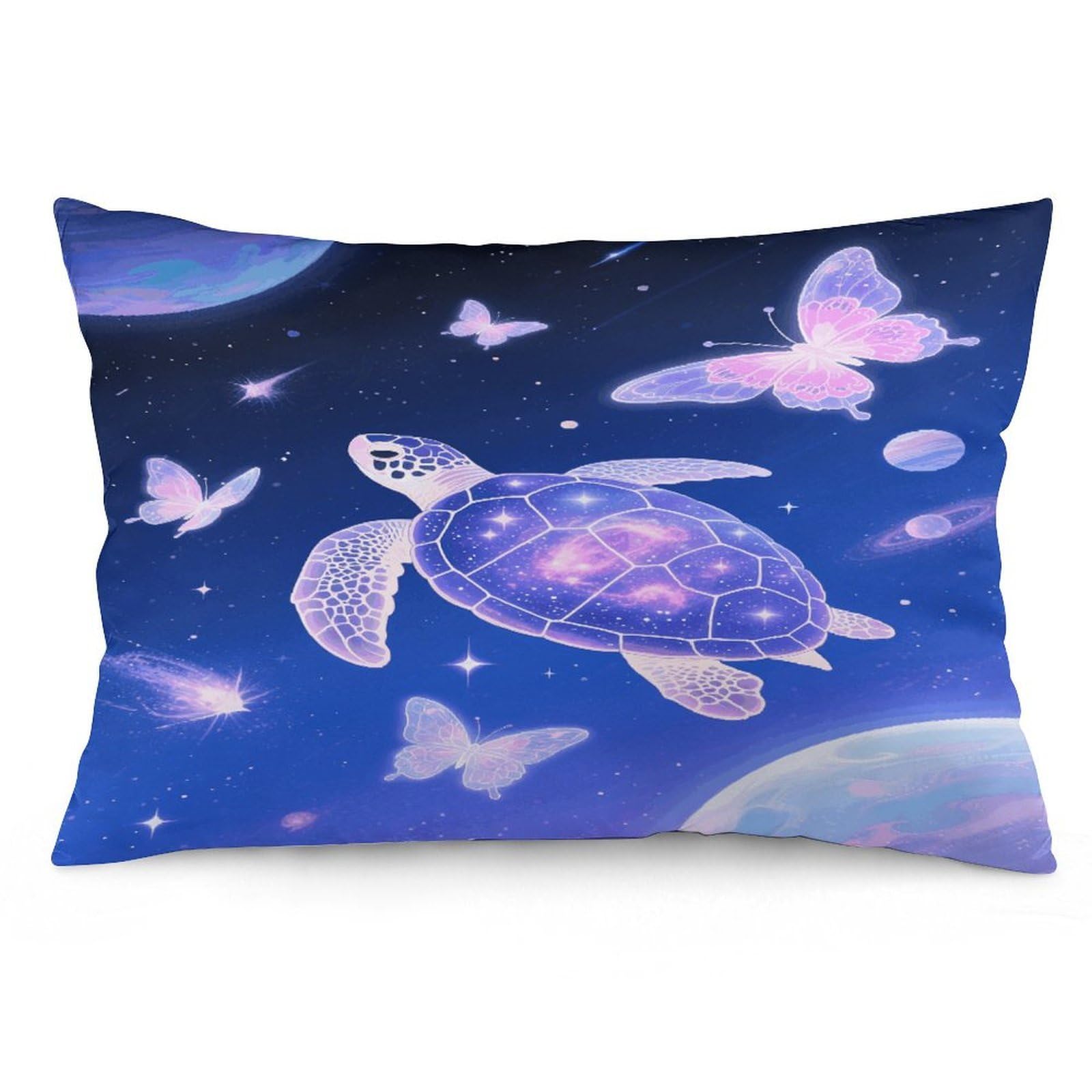 Turtle Throw Pillow Cover Soft Pillow Case Decorative Lumbar Pillow Cover Cozy Throw Pillowcase Polyester Rectangular Cushion Case Decor for Couch Sofa Bed