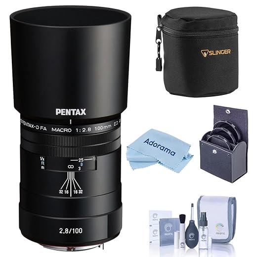 Pentax Hd Pentax-D Fa Macro 100Mm F/2.8 Ed Aw Lens, Bundle With Included Va