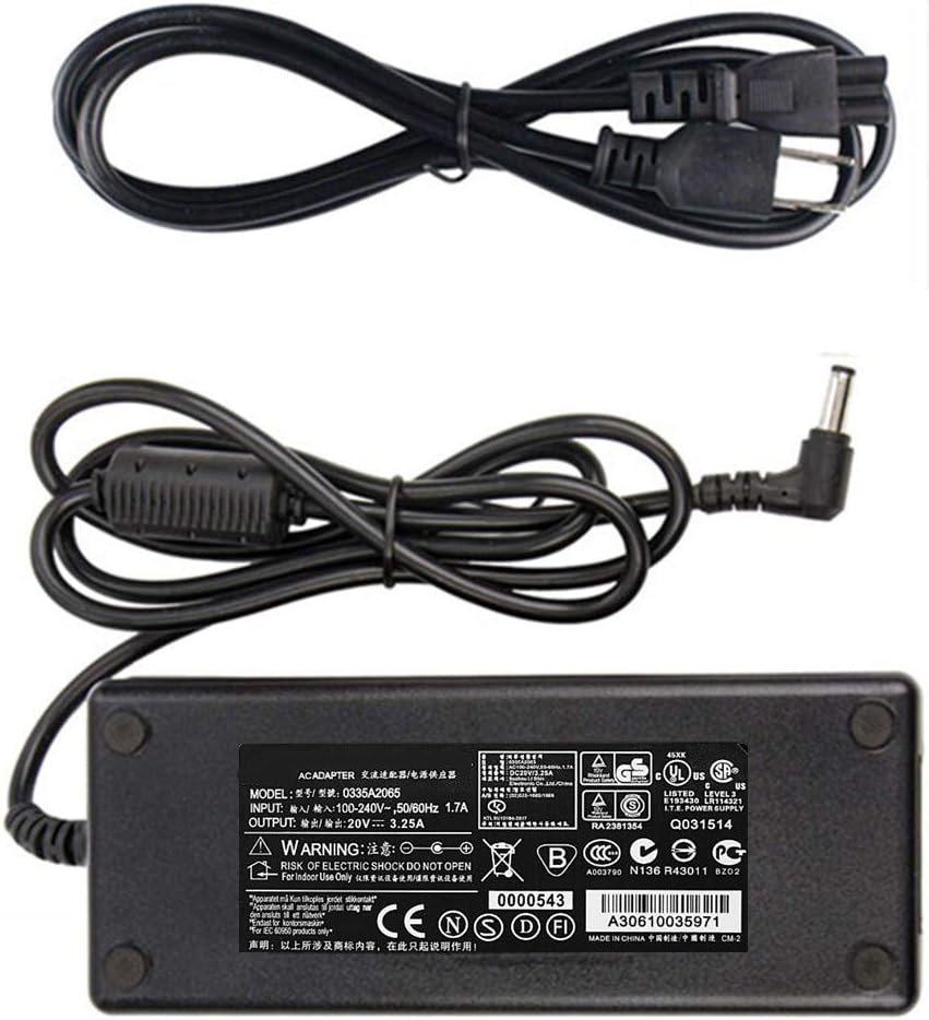 AC/DC Adapter Compatible for Zebra Eltron TLP2844 TLP LP 2844 2824 GC420 GC420T GC420D Label Printer 20V 3.25A LP2844 Power Supply