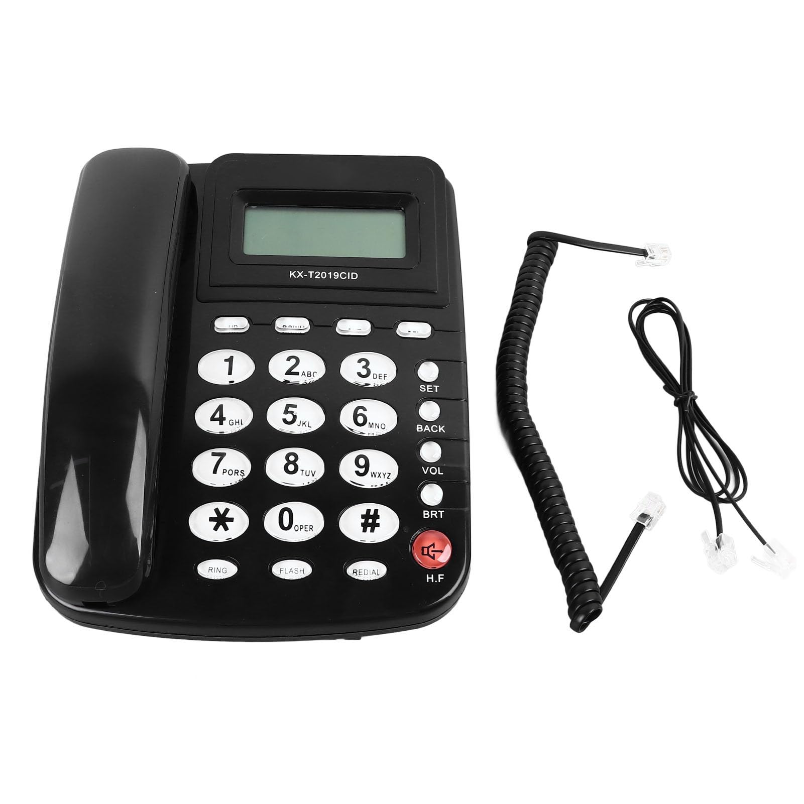 Telefono con Filo con Tasti Grandi, Telefono Fisso con Display ID chiamante, chiamate in Vivavoce Multifunzione, per Ufficio, Reception, casa, Hotel
