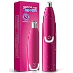Rechargeable Ear and Nose Hair Trimmer - 2025 Professional Painless Eyebrow & Facial Hair Trimmer for Men Women, Powerful Motor and Dual-Edge Blades for Smoother Cutting Magenta