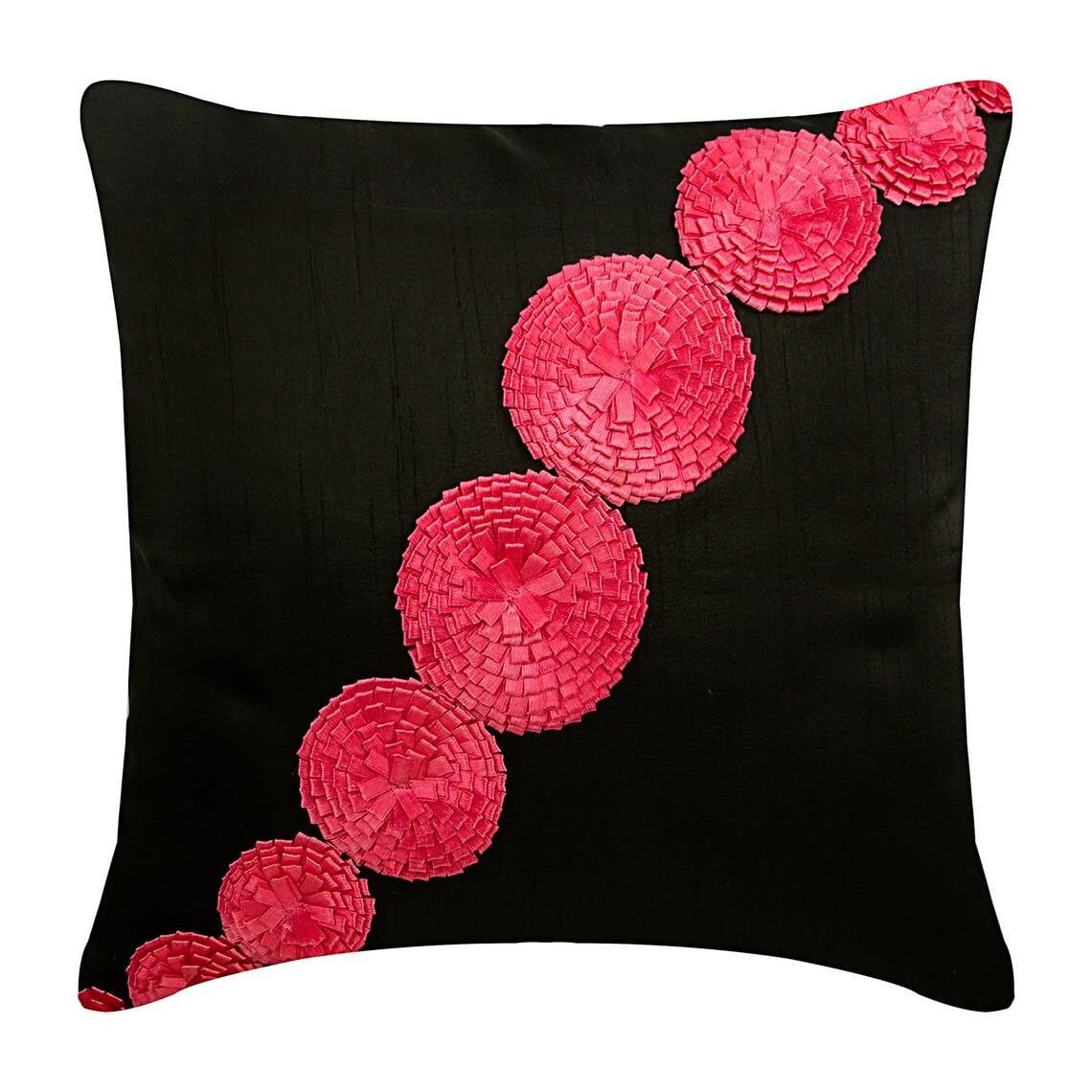 MADIZZ Set van 2 Linnen kussenslopen Met Brede Rand Zachte Decoratieve Kussenhoes Moderne Kussensloop voor Sofa Slaapkamer 45x45 cm Bruin