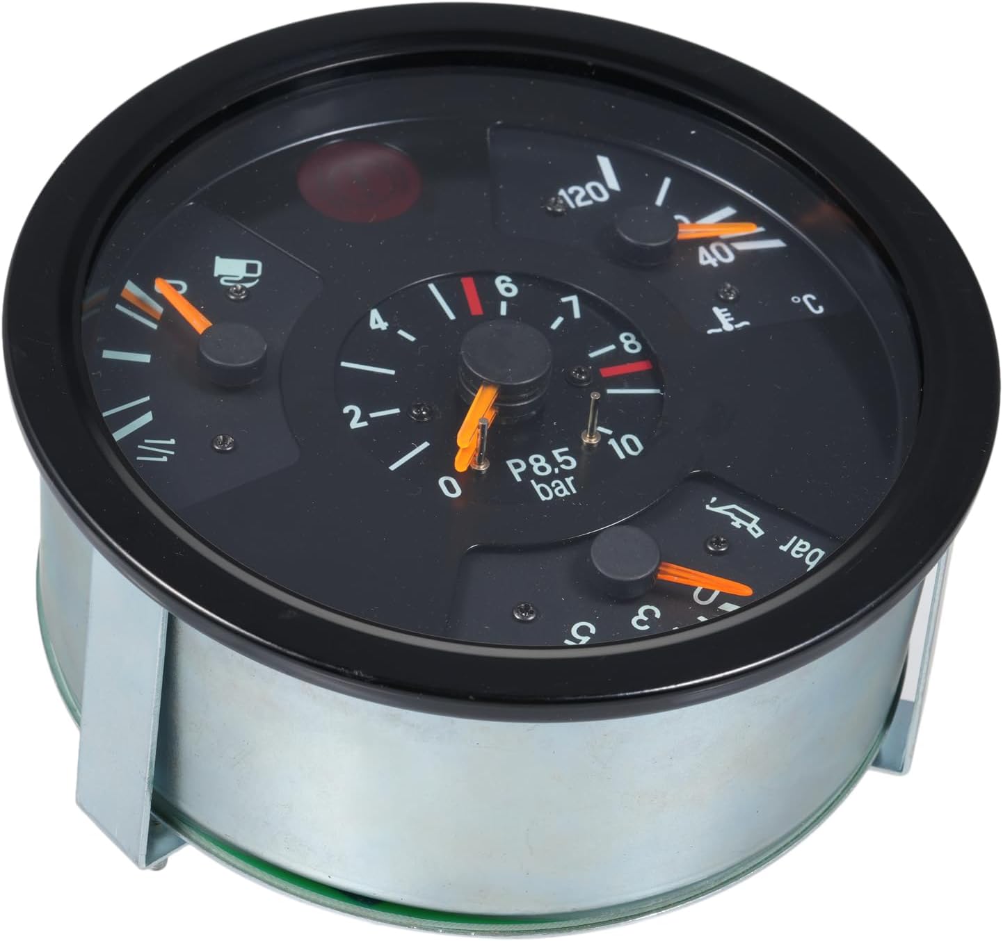 Shkalacar Gauge Kit Fuel/Oil/Water Gauge 3 in 1 5.91inch, Car Meter Auto Gauge Water Temperature Gauge Stainless Steel Digital Water Temp Meter for Car Motorcycles Heavy Truck