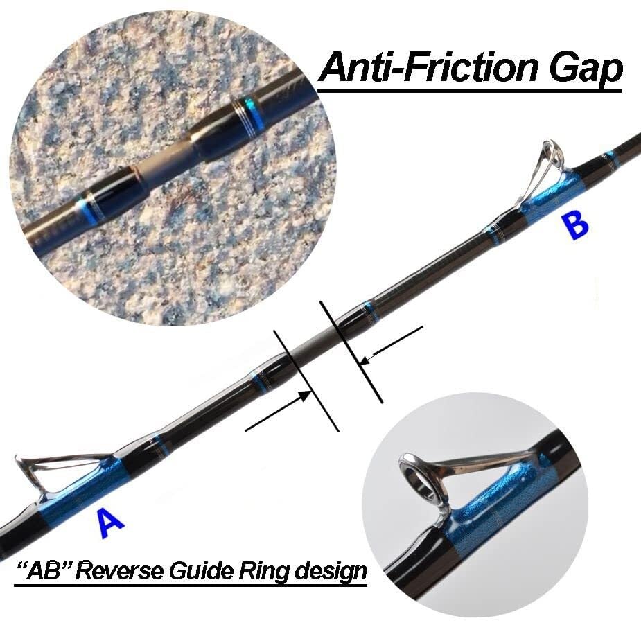 Canna da Pesca Canna da Pesca 1.8m 2.1m Jig Richiamo 30-150g Sezioni Punta in Lega di Titanio Mare Barca in Carbonio Jigging Casting