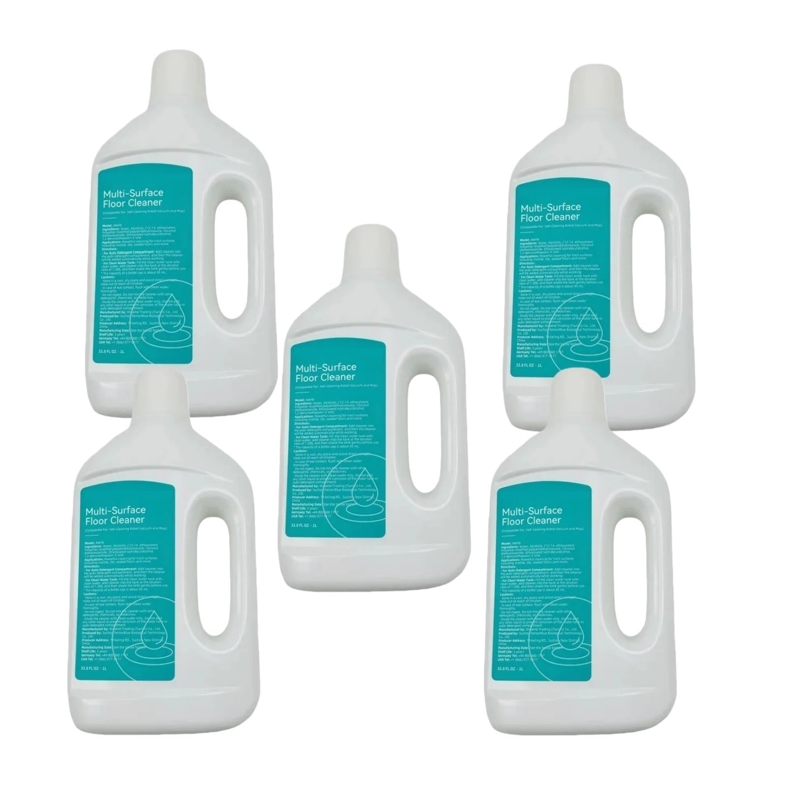 Solución limpiadora multisuperficie de 1000 ml, compatible con Dreame X40 Ultra, X40 Master y X50 Ultra, aspiradora, mopa húmeda y seca.