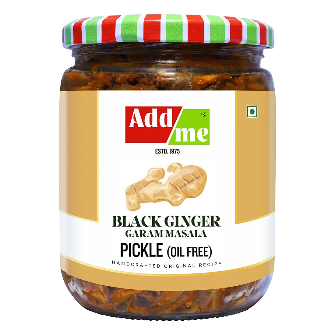 Add me Home Made Ginger Pickle Garam Masala 500gm Without OIL Adrak ka Achar Glass jar - Image 3 thumbnail