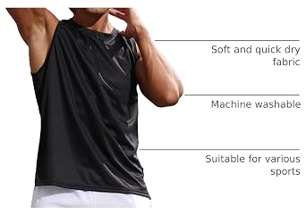 Pilamor Mens Tank Tops 3 Pack,Quick Dry Gym Sleeveless Muscle T Shirts for Men's Fitness