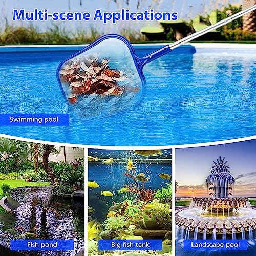 Image of PROBEROS Swimming Pool Cleaning Net, 1.6m Long Handle for Large Leaf Debris