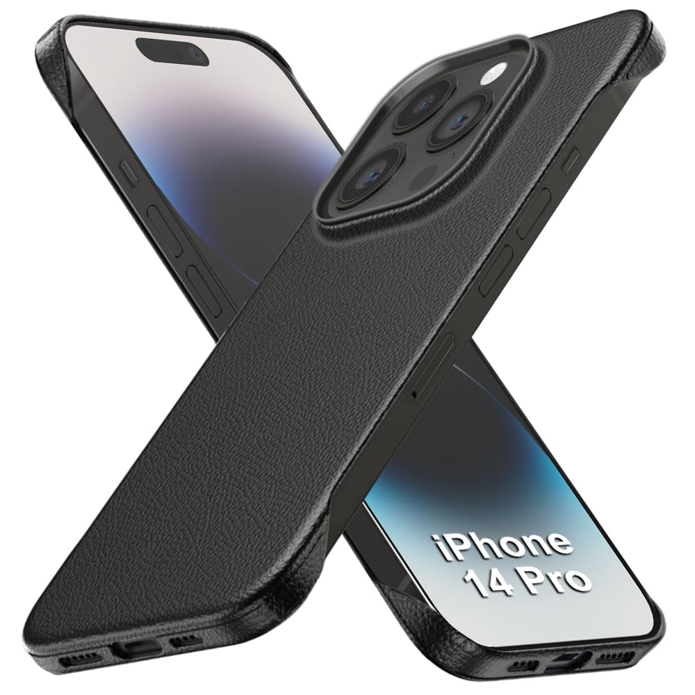 TheGiftKart Hybrid Ultimate Slim Back Case Cover for iPhone 17 Pro | Lightweight Profile | Hard Back Case Cover for iPhone 17 Pro (PC & TPU, Metal Camera Ring, Leather Texture Finish, Grey) — Amazon image 31
