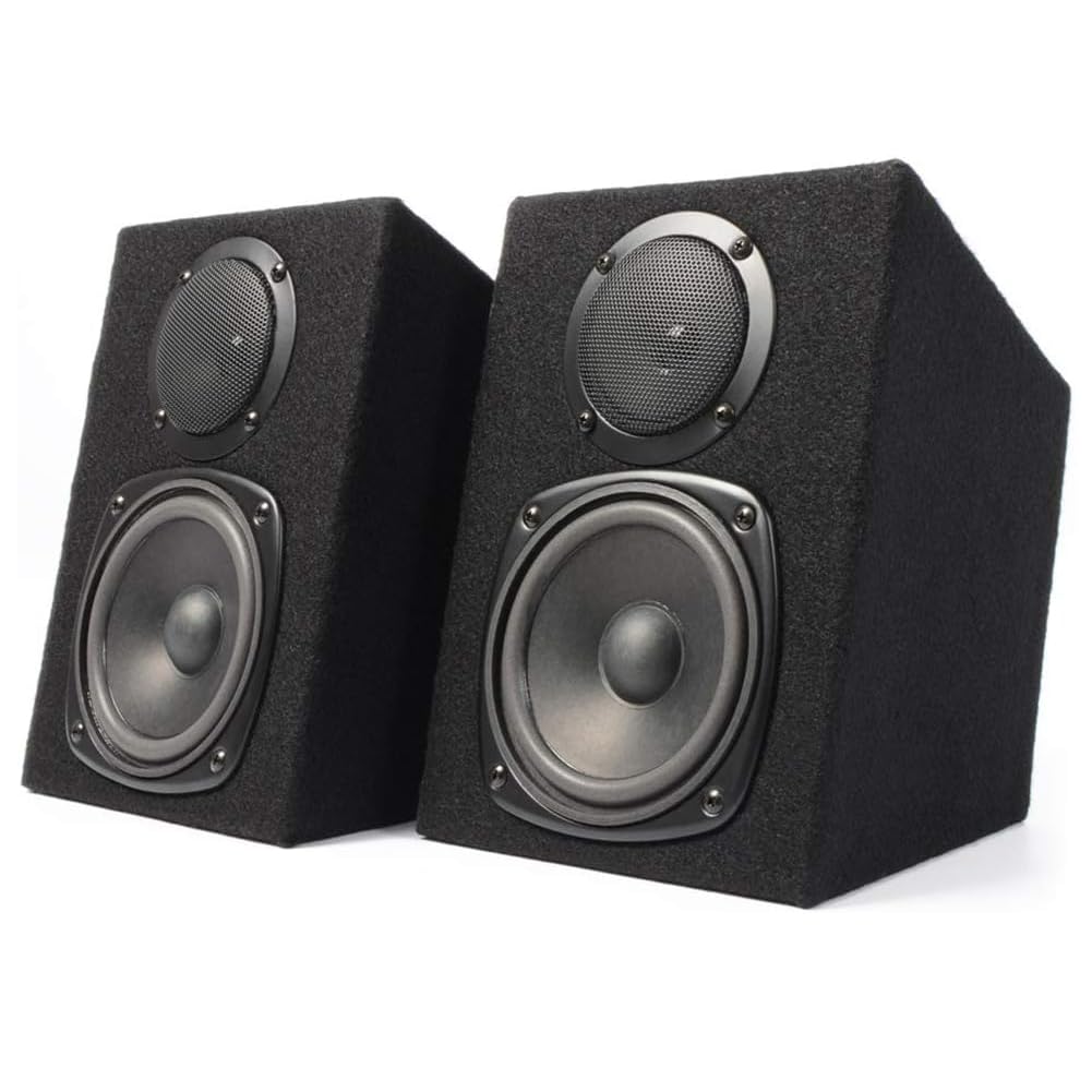 2 FENTON DMS40 170.172 casse acustiche a 2 vie, nere, diffusori hifi, 2 x 30 watt rms e 2 x 100 watt max, impedenza 8 ohm, 90 db spl, per casa, da ascolto, a coppia