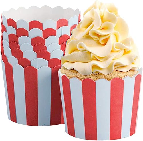 50 forros de papel prémium para cupcakes para cupcakes de palomitas de maíz, bombas de baño para cupcakes, estuche para magdalenas, ideal para