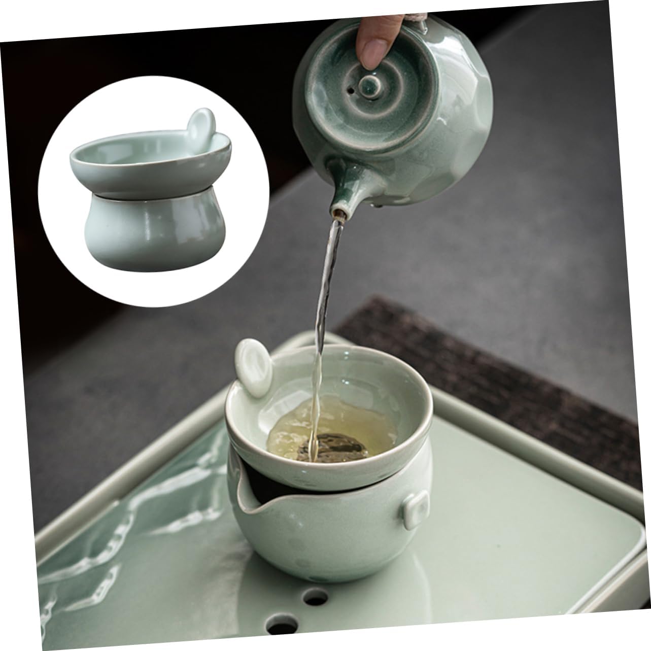 SOLUSTRE Tea Filter s for Chinese Tea Set Ceramic Tea Infuser Tea Making Supply Tea Strainer