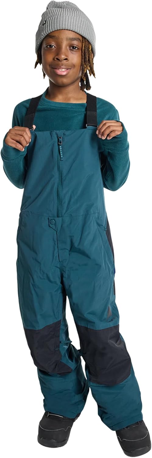 Burton Kids’ Skylar 2-Layer Bib Pants – Waterproof Winter Snowboard Bib Pants for Boys & Girls
