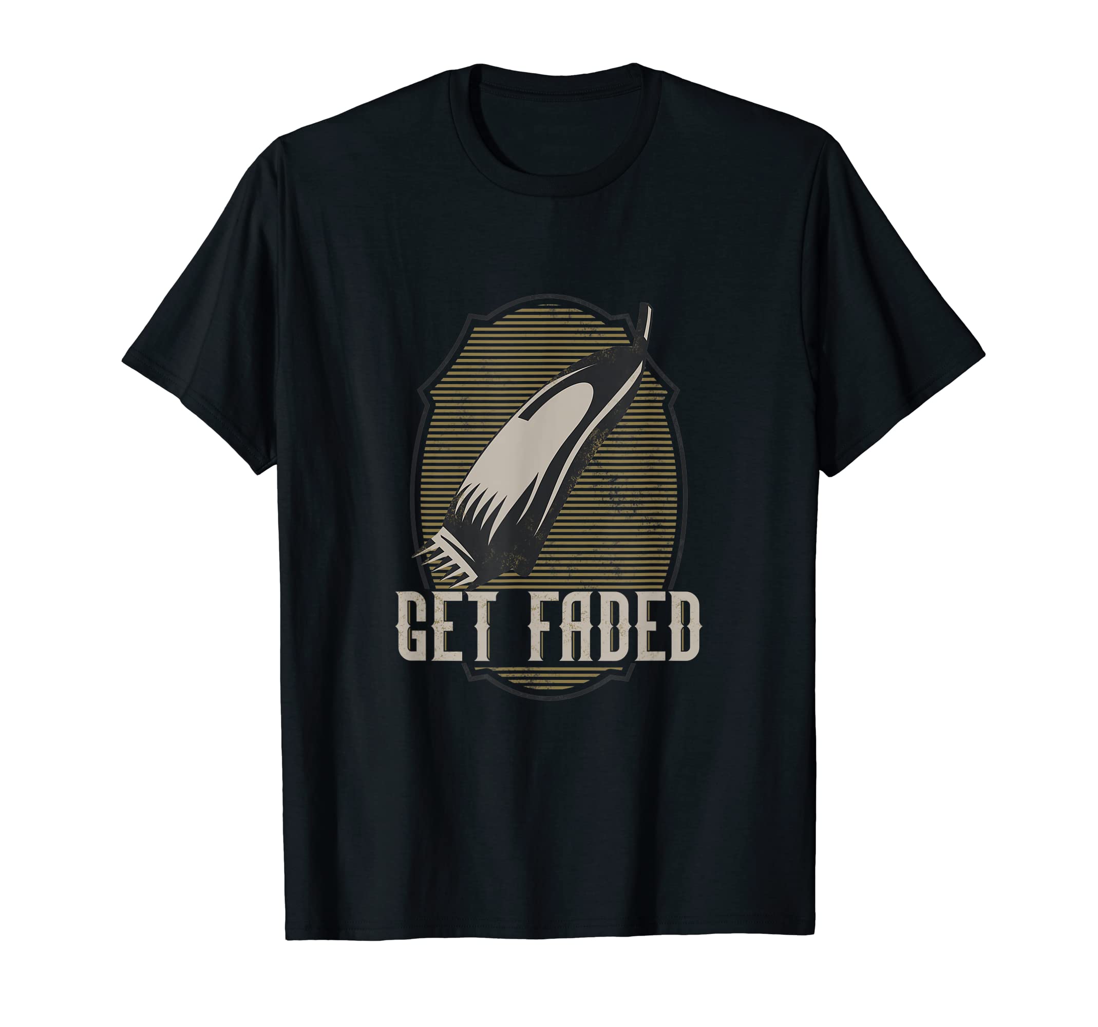 Vintage Look Get Faded Barber gift | Distressed Look T-Shirt