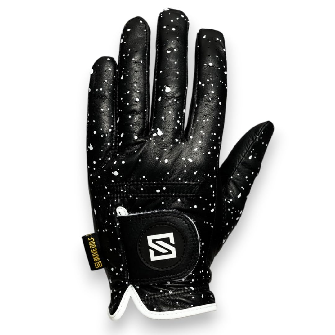SKIVE Golf Premium Golf Glove | 100% AAA Cabretta Leather | Cool Golf Gloves Men | Serious Feel & Performance | Mens Golf Gloves Left Hand