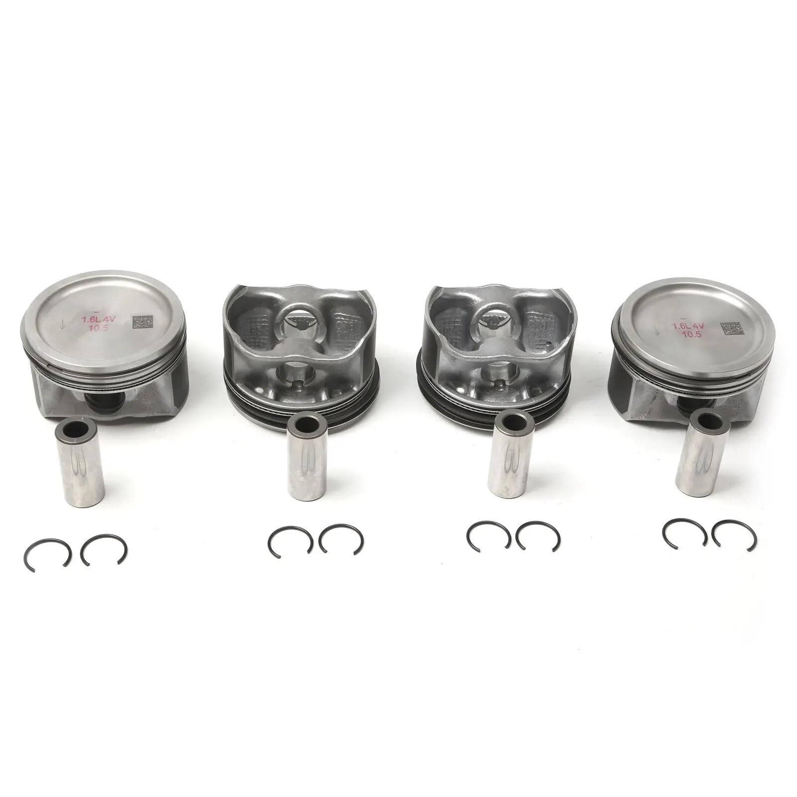 Anello Pistone Set di 4 pistoni e fasce elastiche motore EA111 STD da 76,5 mm, adatti per VW per Jetta 1.6L Sostituire
