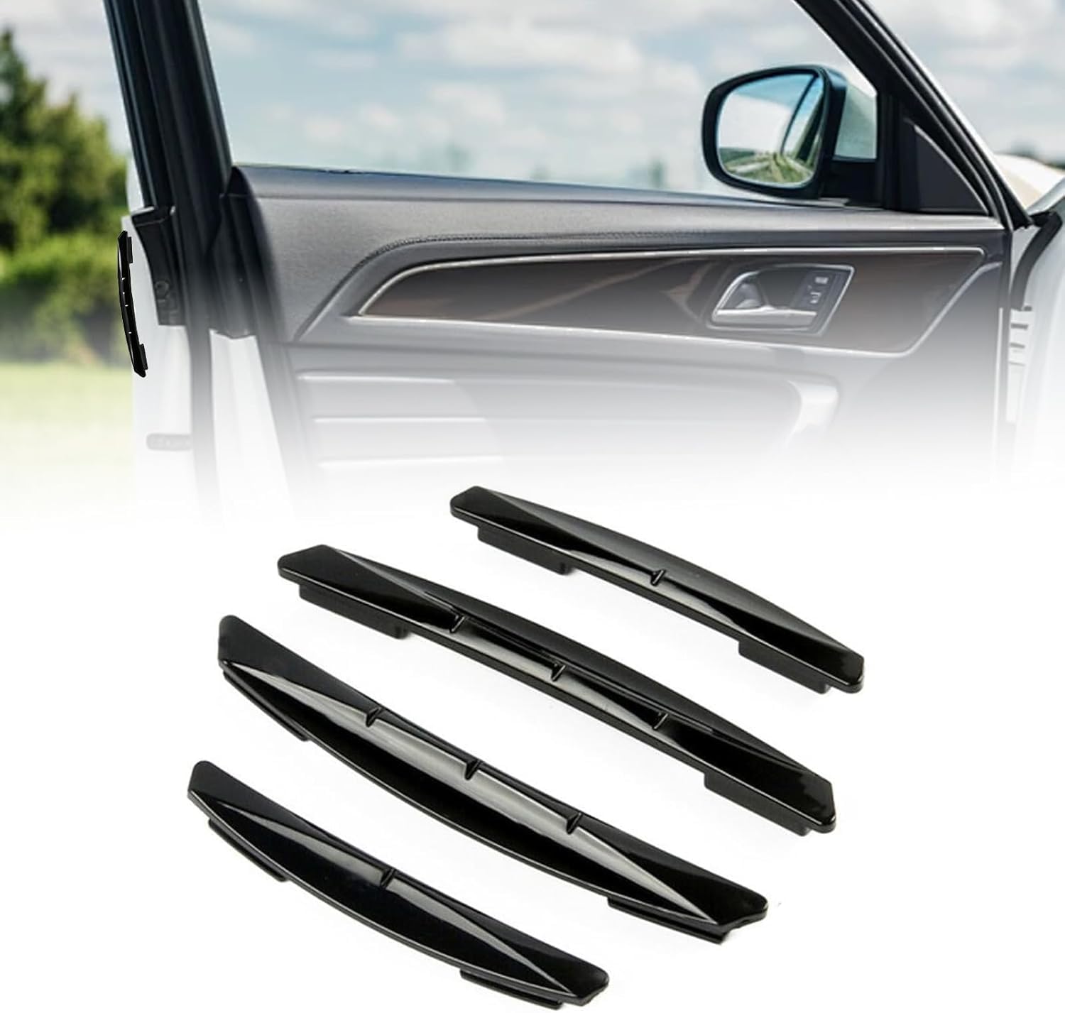 Woniyal 4 Pcs Car Door Edge Protector Strips for Dacia Sandero II Stepway 2012-2016, Anti-Scratch Bumper Protection Strips for Vehicle Front Rear Door PVC Anti-Collision