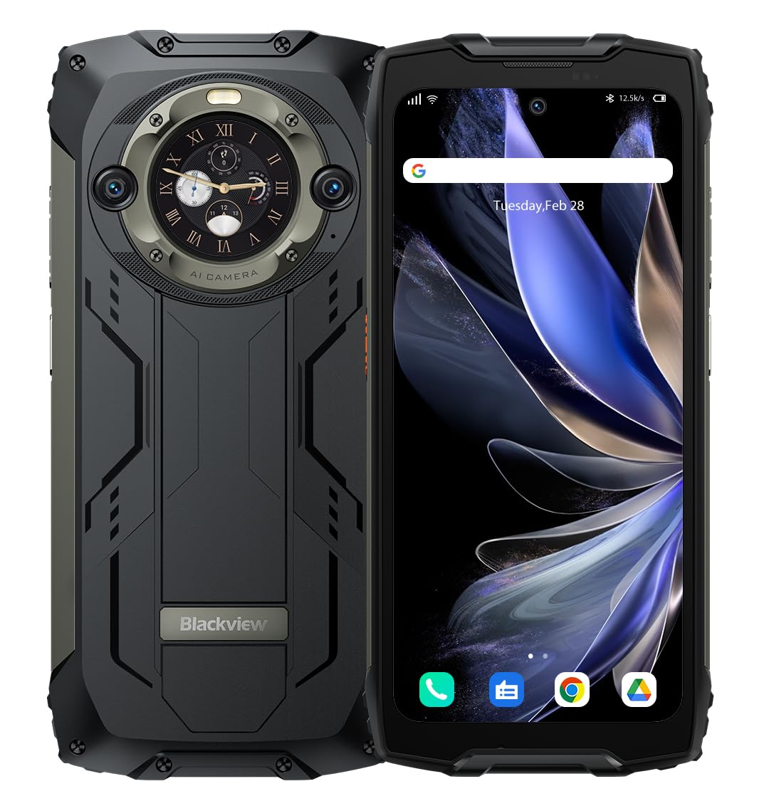 Blackview BV9300 PRO Smartphone Rugged(100LM Torcia), 24GB+256GB, 15080mAh Batteria, 6,7'' 120Hz 2.3K Display, 64MP+32MP Fotocamera, IP68 IP69K Android 13 Impermeabile Cellulare, GPS NFC Nero
