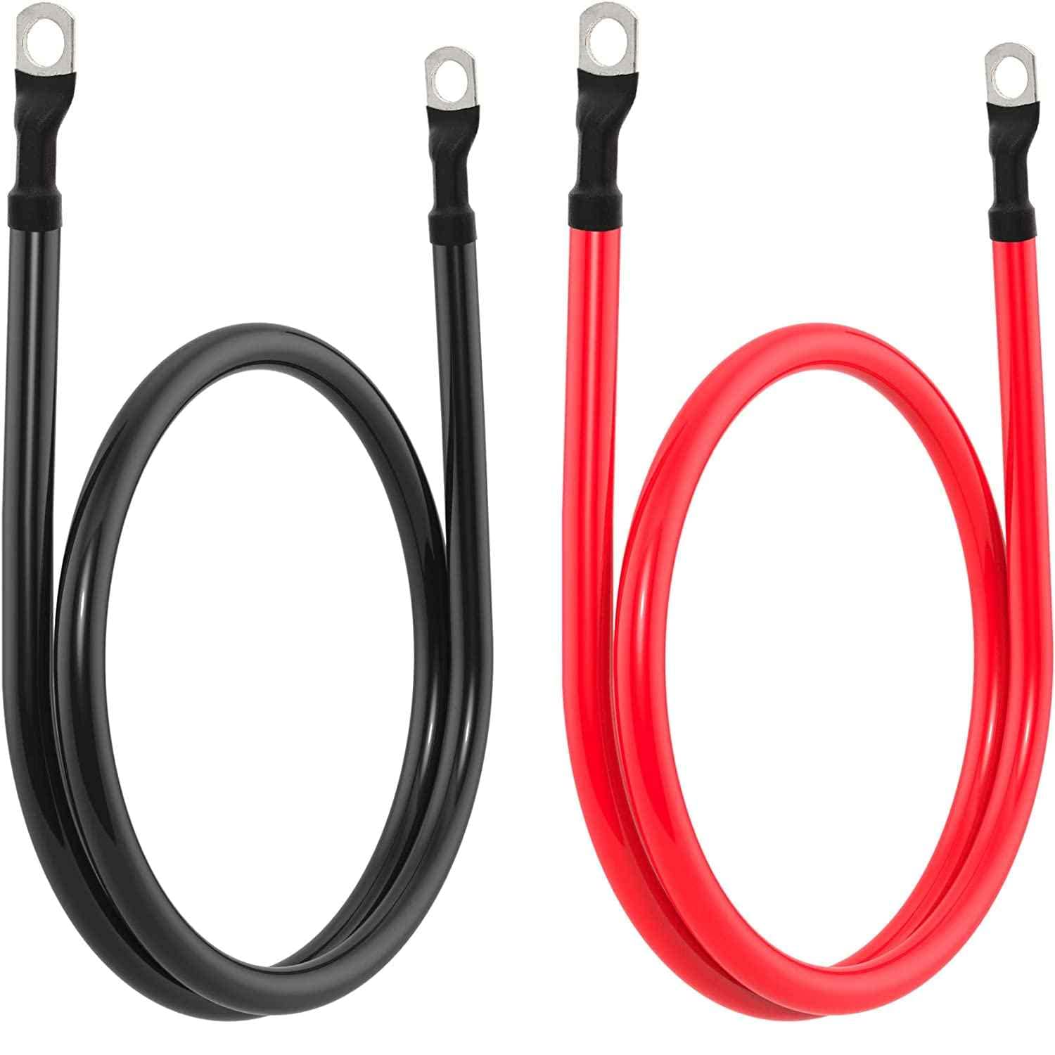 Cables de la Batería con terminales anillo (5AWG 30 cm) - imagen 1